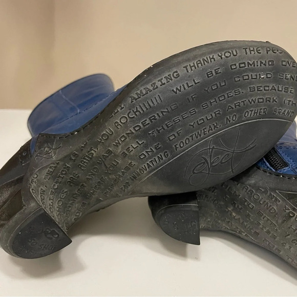 Eject Blue Leather Women’s Boot  in US 6 or EU 36 Made in Portugal - Picture 12 of 14